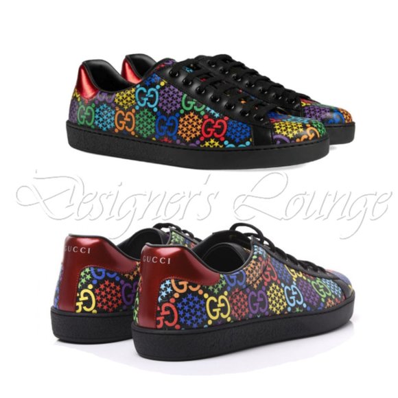 NEW GUCCI Men's Ace GG Supreme Canvas Psychedelic Low Top Sneakers G 9 / US 9.5 - Picture 6 of 10